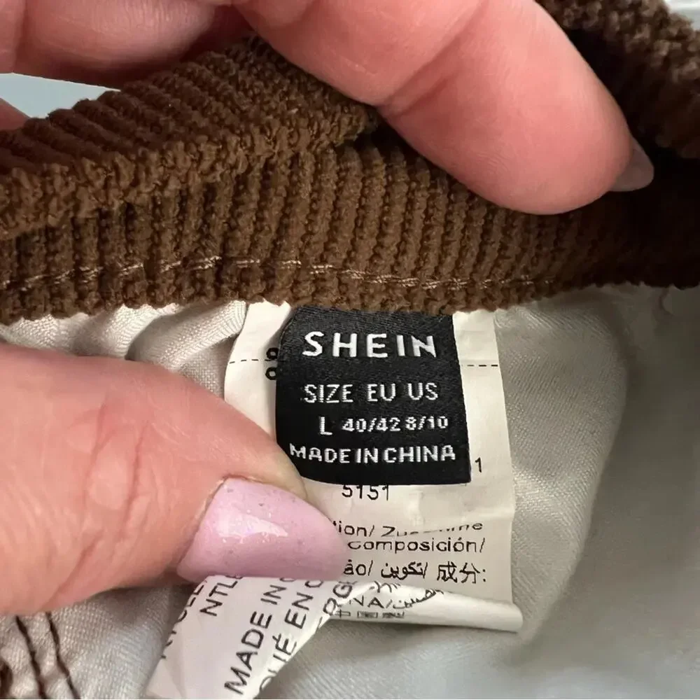 SHEIN Corduroy Wide Leg Pants